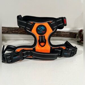 PHOEPET Orange Reflective Dog Harness M